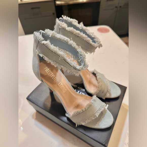 denim jean heels